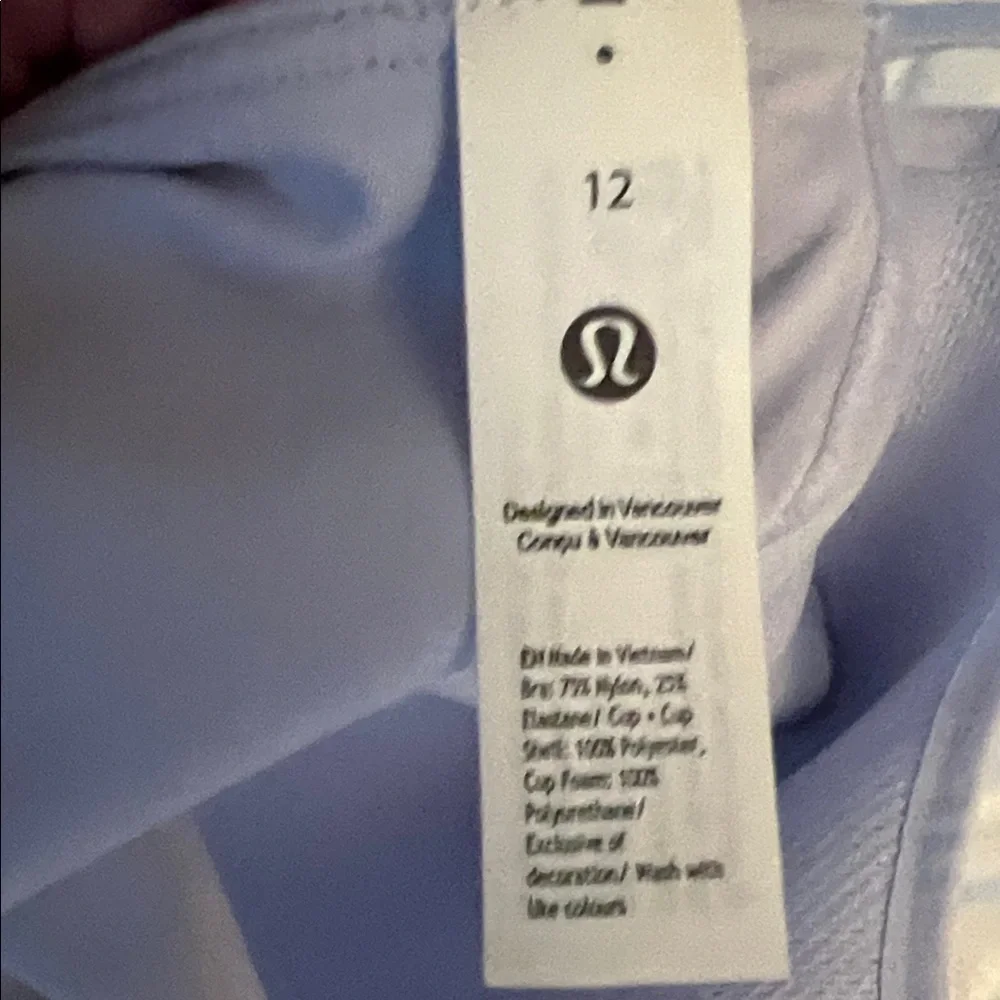 Lululemon Like A Cloud Bra Serene Blue (Light Purple) Size 12 NWT - Picture 4 of 5